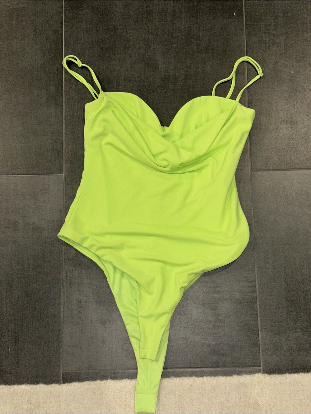 Neon Lime green Zara One-Piece bodysuit